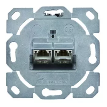 RJ-45-kojerasia Telegärtner J00020A0529 metallinen 2 moduulia Kategoria 6a