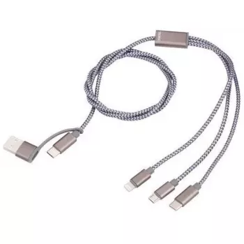 USB-C - USB-A latauskaapeli TROIKA CBL30/GY, 1 m, harmaa