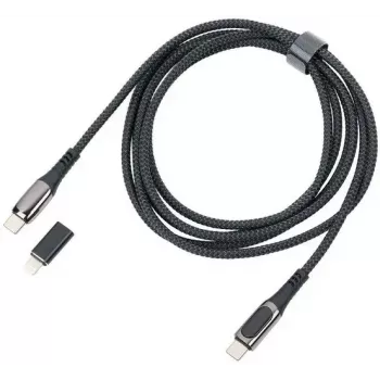 Latauskaapeli TROIKA SPEEDY XL musta – USB-lataus- ja datakaapeli, malli CBL20/BK