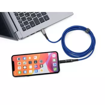 Latauskaapeli TROIKA SPEEDY XL USB-C 2 m sininen