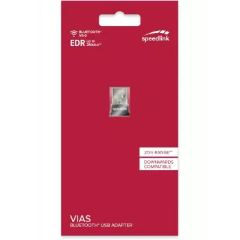SpeedLink VIAS Nano USB Bluetooth 5.0 -sovitin, musta