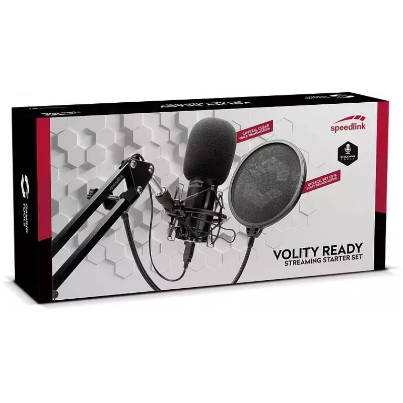 Studiomikrofoni SPEEDLINK Volity Ready musta