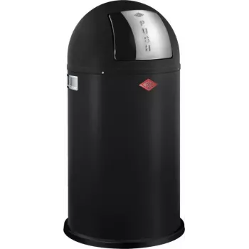 Jäteastia Wesco Pushboy 50 l, musta matta, poljiton painokansi