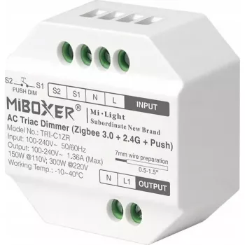LED-valonohjaus MiBoxer TRI-C1ZR ZigBee 2,4 GHz — älykäs RGB/RGBW-ohjainmoduuli