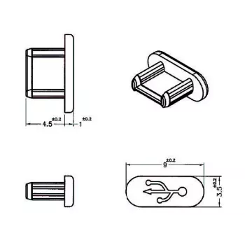 Liitännän suojakupu USB Micro-B DeLOCK 64007