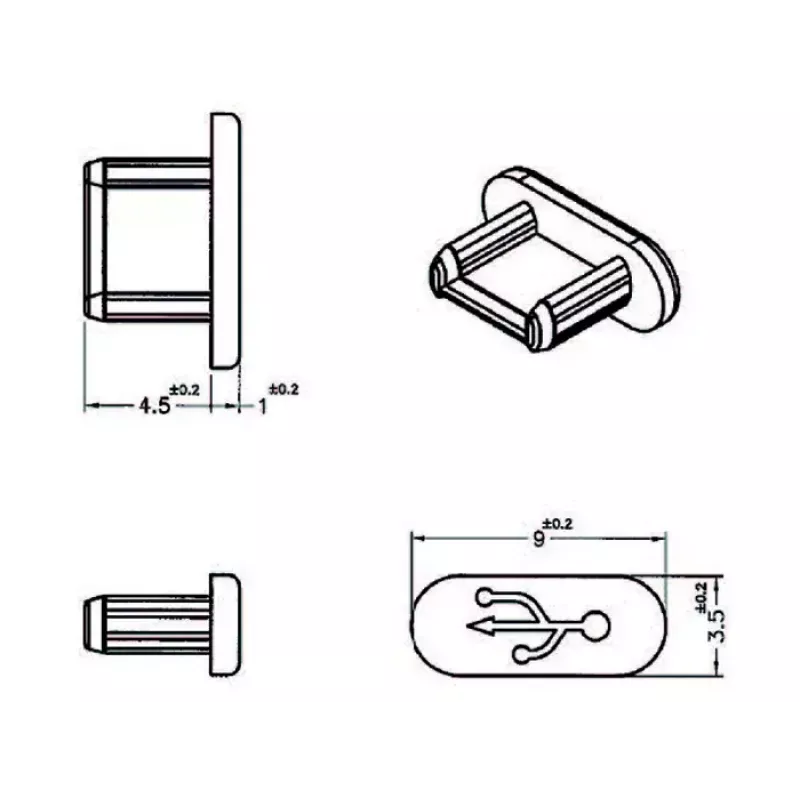 Liitännän suojakupu USB Micro-B DeLOCK 64007