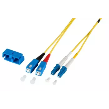 Kuituvalokaapeli EFB Elektronik O0360.0,5 0,5 m LC SC keltainen