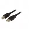 EFB Elektronik USB 2.0 A/B 3,0 m USB-kaapeli musta uros/uros