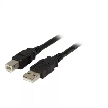 EFB Elektronik USB 2.0 A/B 3,0 m USB-kaapeli musta uros/uros