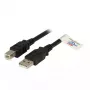 EFB Elektronik USB 2.0 A/B 3,0 m USB-kaapeli musta uros/uros