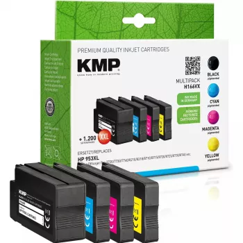KMP 1747,4005 MultiPack H166VX musta, syaani, magenta, keltainen mustekasetit, yhteensopiva HP 953XL:n kanssa