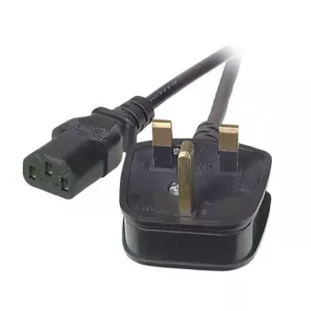 EFB Elektronik EK500.5 virtakaapeli, UK BS 1363A - C13, 5 m, musta