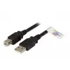 USB 2.0 -datakaapeli EFB Elektronik K5256SW.1,5 — USB A - USB B, 1,5 m, musta