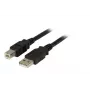 USB 2.0 -datakaapeli EFB Elektronik K5256SW.1,5 — USB A - USB B, 1,5 m, musta