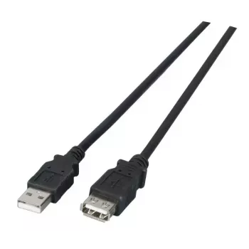 USB-A–USB-A-kaapeli EFB Elektronik K5205.3 — USB 2.0, 3 m, musta