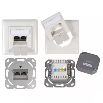 Pistorasiamoduuli 2 x RJ-45 EFB Elektronik ET-25211.2V1