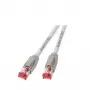 EFB Elektronik K8051.0,15 RJ-45 Cat6a S/FTP Patch-kaapeli, 0,15 m, harmaa