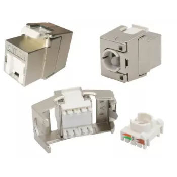 Keystone-moduuli EFB Elektronik E-20093, matala rakenne, hopea, RJ-45-liitäntä