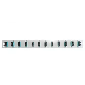 Patch-paneelin lisävaruste EFB Elektronik SB-FP-12SC-D-V-OM3 — 1U rack-asennus, 12 SC, harmaa, 432×13×43,5 mm