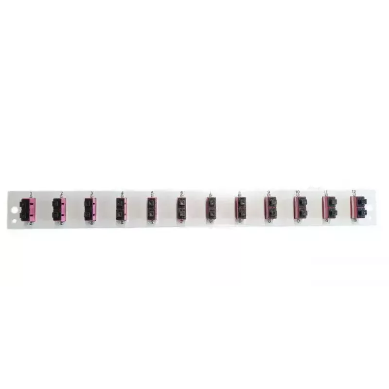 Patch-paneelin lisävaruste EFB Elektronik SB-FP-12SC-D-V-OM4 — 1U rack-asennus, 432×13×43,5 mm, harmaa