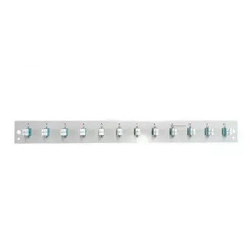 EFB Elektronik SB-FP-12SC-S-OM4 etulevy, jossa 12 LC Duplex -liitintä OM4, harmaa, 1U