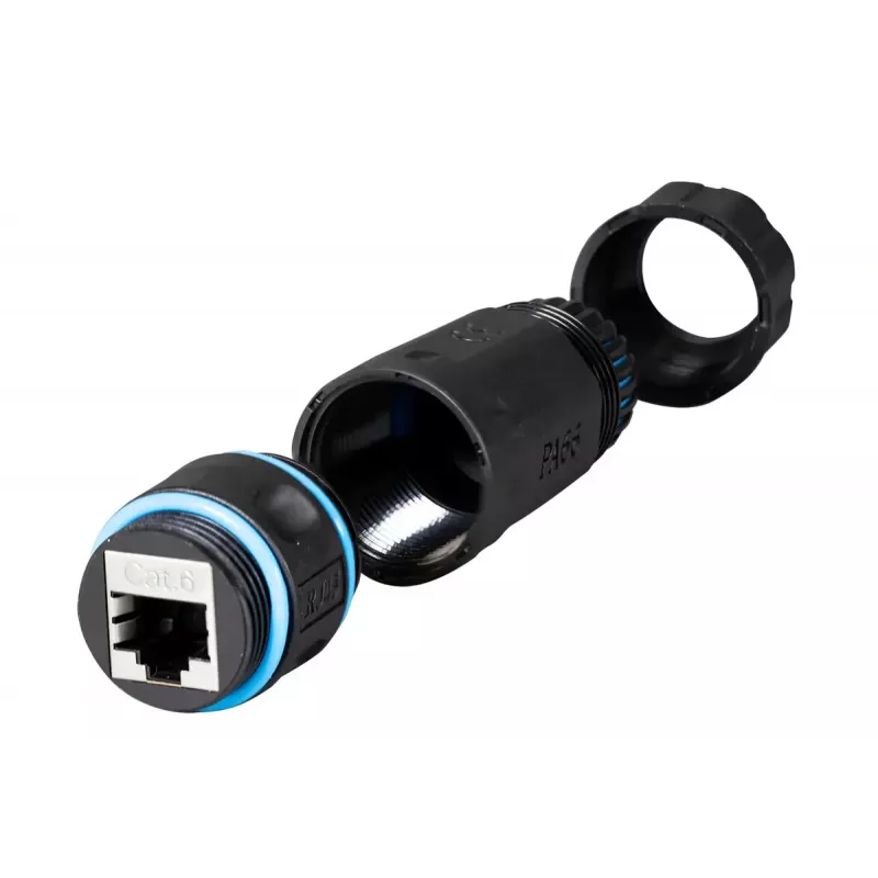 RJ45 Cat.6 IP68 -adapteri EFB Elektronik malli IP68DFKRJ45WP – vesitiivis Ethernet-liitin