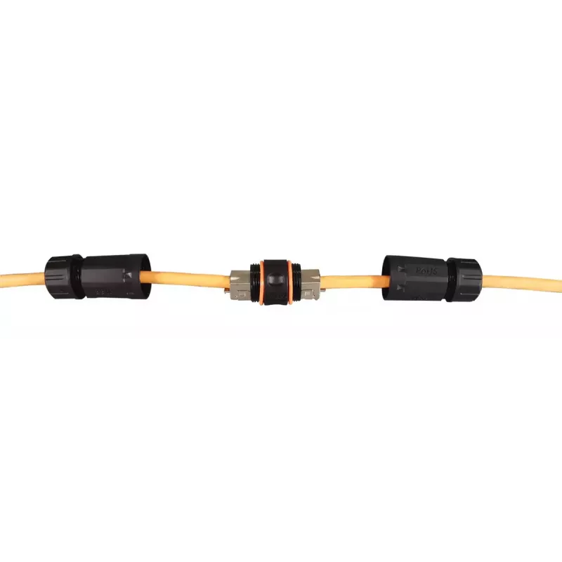EFB Elektronik IP68DFKRJ456AWP kaapeliliitin 2x RJ-45 musta