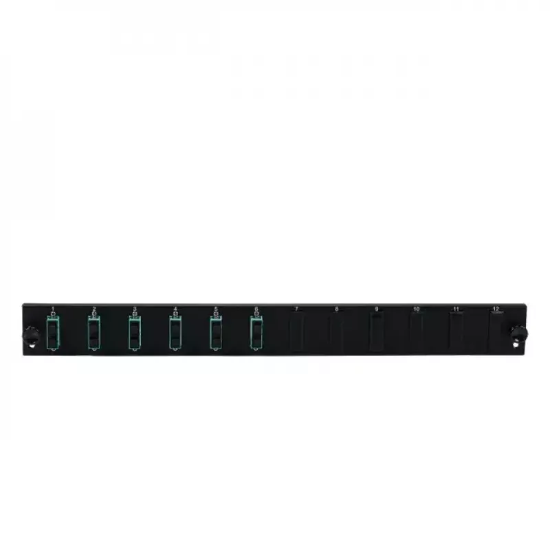 Patchpanel-tarvike EFB Elektronik SB-FP-6SC-D-V-OM3, 1U räkkiasennus, 432×13×43,5 mm, harmaa
