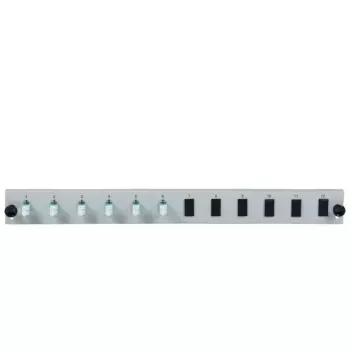 EFB Elektronik SB-FP-6SC-S-OM3 12-porttinen etulevy, jossa 6 LC Duplex -liitintä OM3, harmaa, 1U