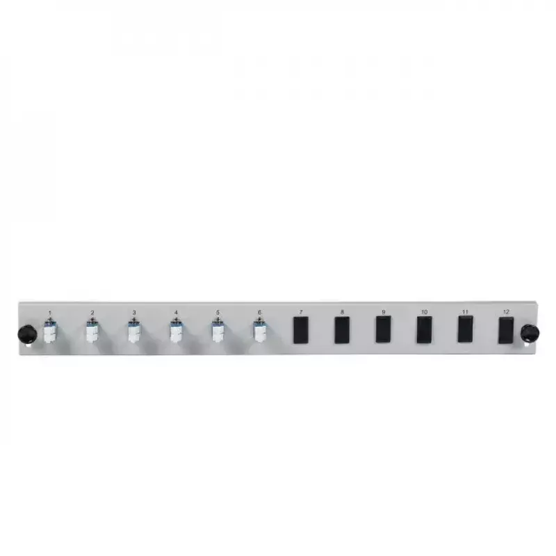Patchpanel-tarvike EFB Elektronik SB-FP-6SC-S-OS2 — 1U räkkiasennus, 432×13×43,5 mm, harmaa