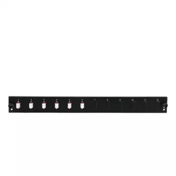 EFB Elektronik SB-FP-S-6SC-S-OM4 12-porttinen etulevy, jossa 6 LC Duplex -liitintä OM4, musta, 1U