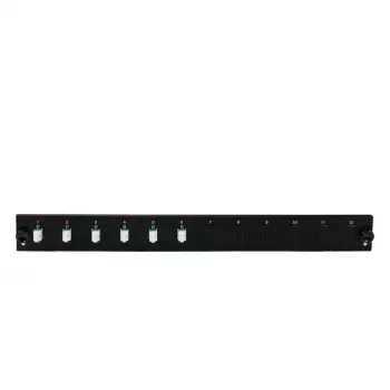 EFB Elektronik SB-FP-S-6SC-S-OS2 12-porttinen etulevy, jossa 6 LC Duplex -liitintä OS2, musta, 1U