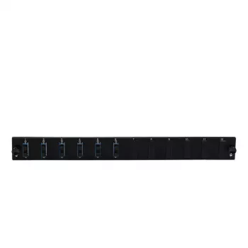 Kytkentäpaneelin lisävaruste EFB Elektronik SB-FP-S-6SC-D-V-OM4, 1HE räkki, 432×13×43,5 mm, musta