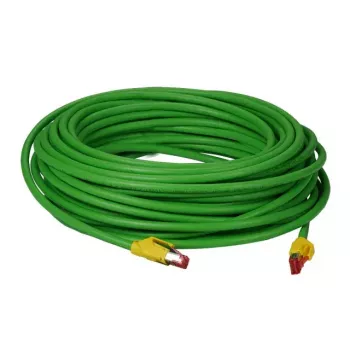 EFB K8030.3 Cat5e SF/UTP PUR TM21 3 m vihreä/keltainen vetoketjupatch-kaapeli