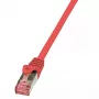 Verkkokaapeli LogiLink 0,25 m punainen RJ-45 Cat6 S/FTP