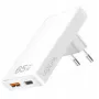 Seinäpistorasia-USB-sovitin LOGILINK PA0368 — 1×USB-A, 1×USB-C, 65W, valkoinen
