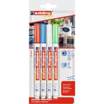 Markkerisarja Edding 4085/4B liitutaulumarkkeri, 1–2 mm kärki, 4 kpl:n pakkaus