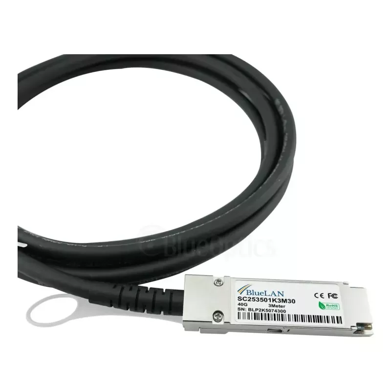 Verkkokaapeli BlueOptics 721064-B21-BL QSFP 4xSFP+ InfiniBand 3m musta