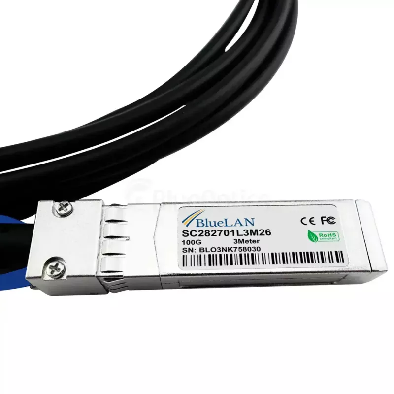 Verkkokaapeli BlueOptics 100G2X25GPD2M-LEG-BL QSFP 4xSFP28 InfiniBand 2 m musta