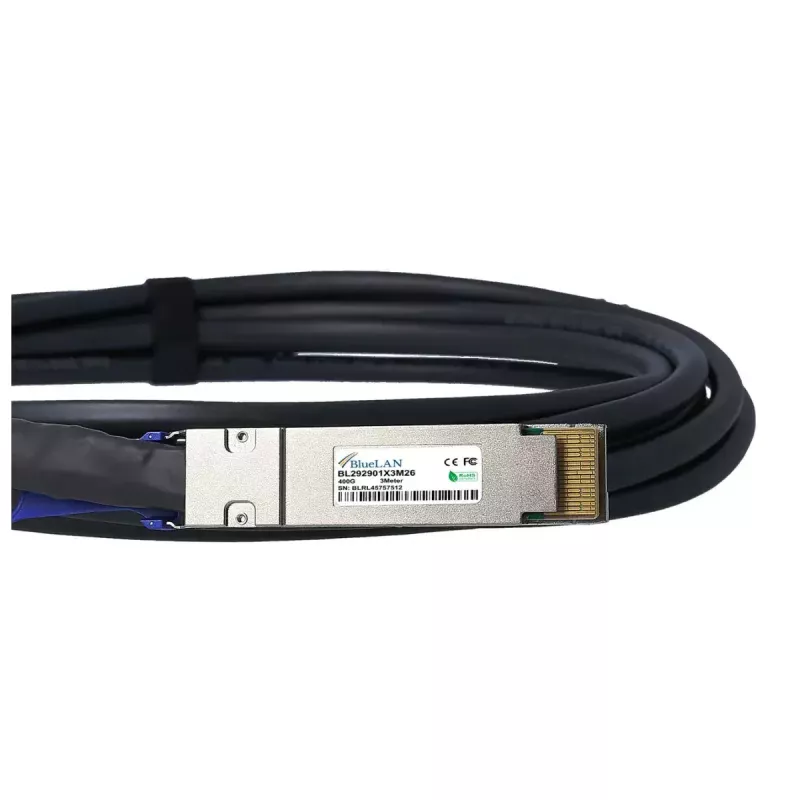 DAC-kaapeli BlueOptics PAN-QSFPDD-DAC-1M-BL QSFP-DD InfiniBand 1 m musta