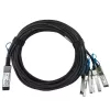 Verkkokaapeli BlueOptics DAC-Q28-S28-2M-BL QSFP28 4xSFP28 InfiniBand 2 m musta