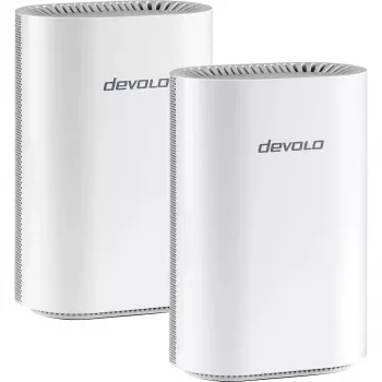 WiFi 7 -mesh-reititinpaketti Devolo BE6500 2 kpl:n pakkaus (valkoinen) – kahden yksikön mesh-järjestelmä