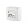 Liitäntärasia Metz Connect 1309160002-E RJ-45 valkoinen 85x85mm