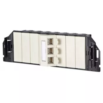 Liitäntäyksikkö RJ-45 MetzConnect 1309310301-E musta valkoinen kategoria 6e