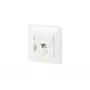 RJ-45-verkkopistorasia BTR NETCOM 130B11D11002-E valkoinen