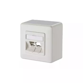 Pistorasia 2 x RJ-45 METZ CONNECT 130B10D20002-E valkoinen