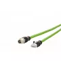 METZ CONNECT 142M2X15100 Cat6a M12 - RJ-45 verkkokaapeli, 10 m, vihreä