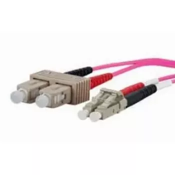 Kuitukaapeli METZ CONNECT 151S1EOJO10E 2x SC 2x LC OM4 1 m pinkki