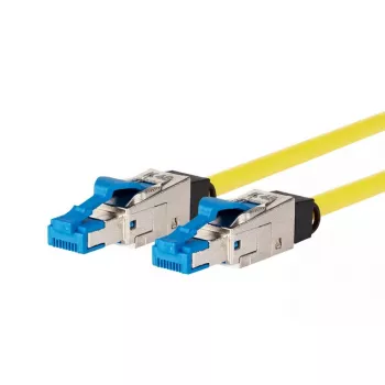 Verkkokaapeli METZ CONNECT 13084H1077-E 1 m Cat8.1 S/FTP keltainen