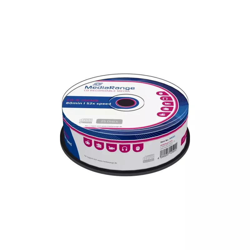 CD-R MediaRange MR201 700 MB 52x 25 kpl